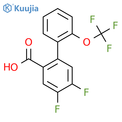 4,5-Difluoro-2'-(trifluoromethoxy)biphenyl-2-carboxylic acid structure