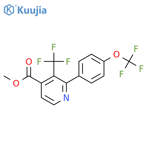 Methyl 2-(4-(trifluoromethoxy)phenyl)-3-(trifluoromethyl)isonicotinate structure