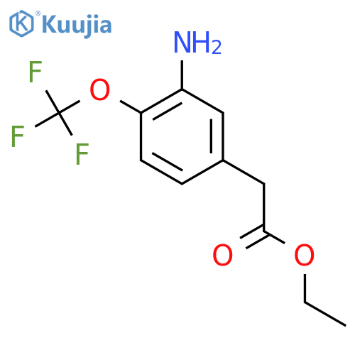 Ethyl 3-amino-4-(trifluoromethoxy)phenylacetate structure