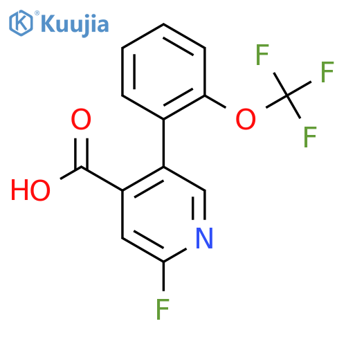 2-Fluoro-5-(2-(trifluoromethoxy)phenyl)isonicotinic acid structure