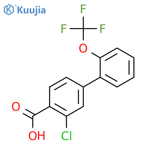 2-Chloro-4-2-(trifluoromethoxy)phenylbenzoic acid structure