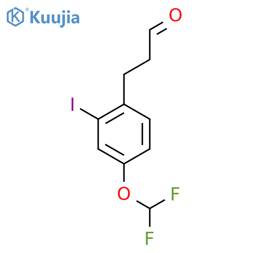 3-(4'-(Difluoromethoxy)-2'-iodophenyl)propionaldehyde structure