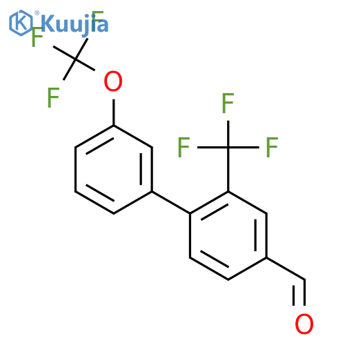 3'-(Trifluoromethoxy)-2-(trifluoromethyl)biphenyl-4-carboxaldehyde structure