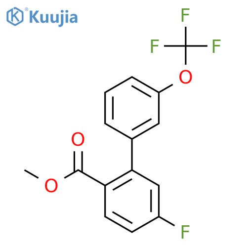 Methyl 5-fluoro-3'-(trifluoromethoxy)biphenyl-2-carboxylate structure