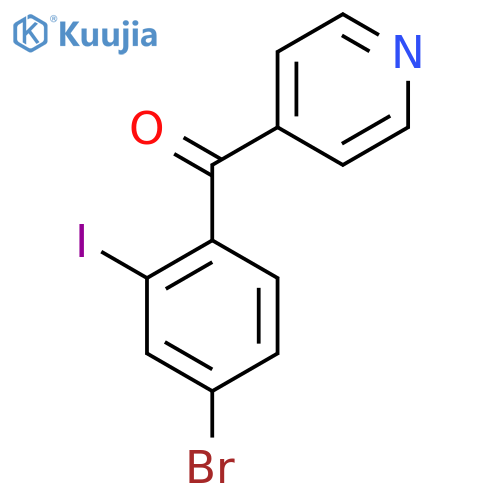 4-(4-Bromo-2-iodobenzoyl)pyridine structure