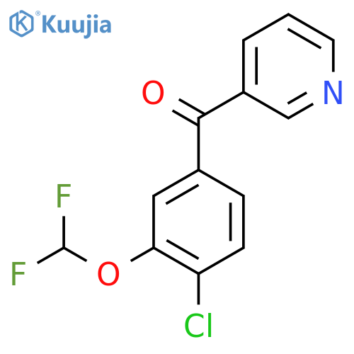 3-(4-Chloro-3-(difluoromethoxy)benzoyl)pyridine structure