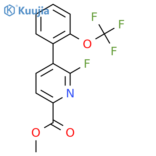 Methyl 6-fluoro-5-(2-(trifluoromethoxy)phenyl)picolinate structure