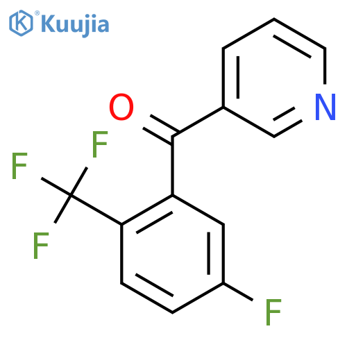 3-(5-Fluoro-2-(trifluoromethyl)benzoyl)pyridine structure