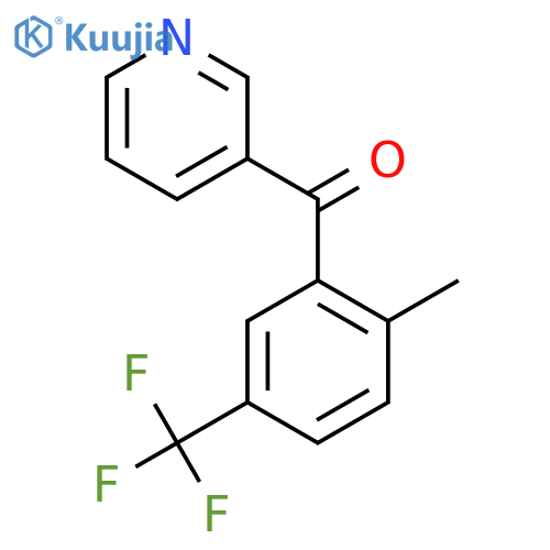 3-(2-Methyl-5-(trifluoromethyl)benzoyl)pyridine structure