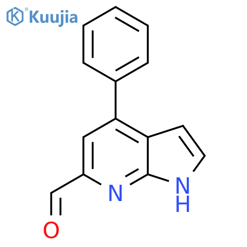 4-Phenyl-1H-pyrrolo[2,3-b]pyridine-6-carboxaldehyde structure