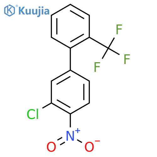 3-Chloro-4-nitro-2'-(trifluoromethyl)biphenyl structure