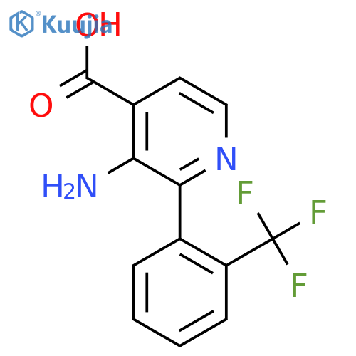 3-Amino-2-(2-(trifluoromethyl)phenyl)isonicotinic acid structure