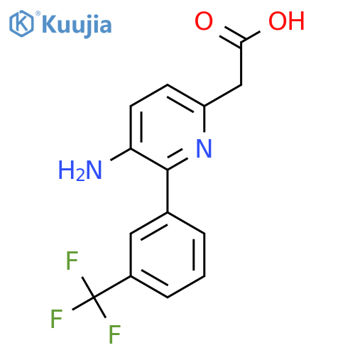 3-Amino-2-(3-(trifluoromethyl)phenyl)pyridine-6-acetic acid structure