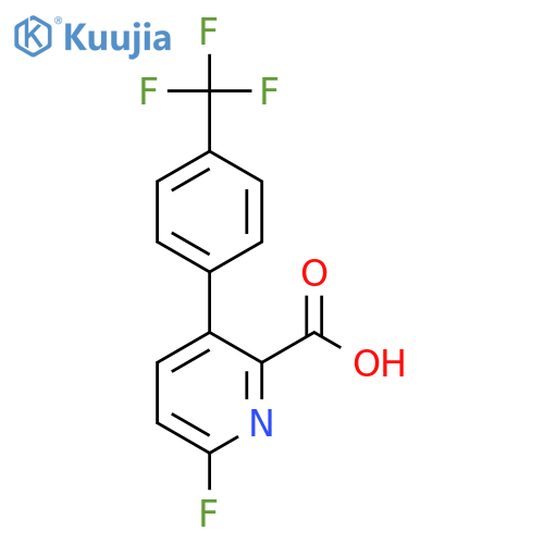 6-Fluoro-3-(4-(trifluoromethyl)phenyl)picolinic acid structure