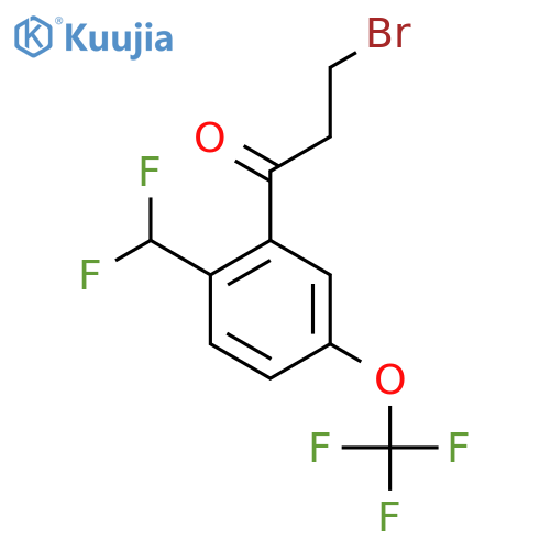3-Bromo-2'-(difluoromethyl)-5'-(trifluoromethoxy)propiophenone structure