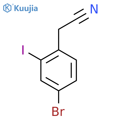 4-Bromo-2-iodophenylacetonitrile structure