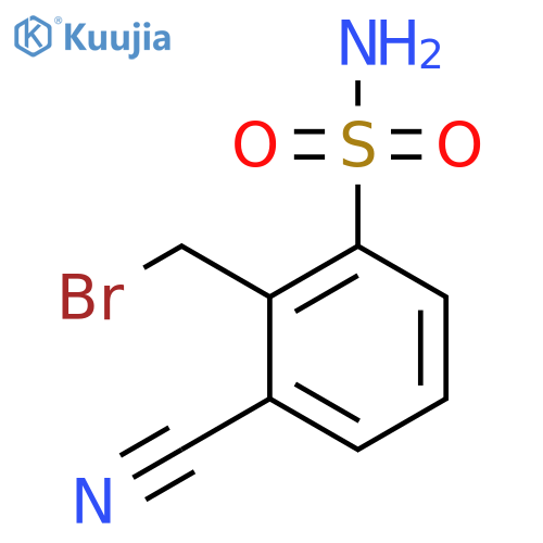 2-(Bromomethyl)-3-cyanobenzenesulfonamide structure