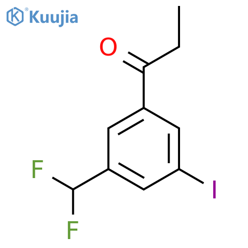 5'-(Difluoromethyl)-3'-iodopropiophenone structure