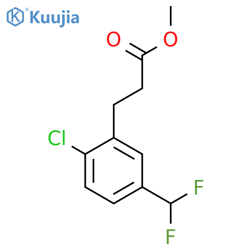 Methyl 3-(2'-chloro-5'-(difluoromethyl)phenyl)propionate structure