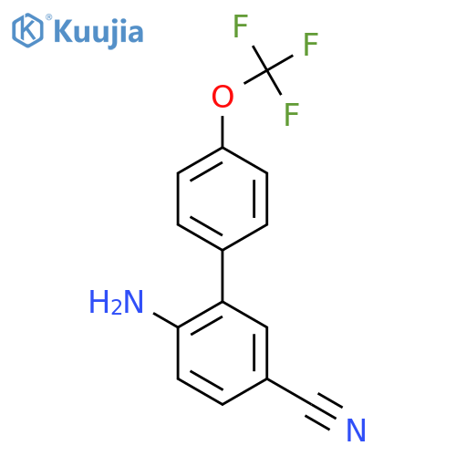 6-Amino-3-cyano-4'-(trifluoromethoxy)biphenyl structure