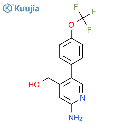 2-Amino-5-(4-(trifluoromethoxy)phenyl)pyridine-4-methanol structure