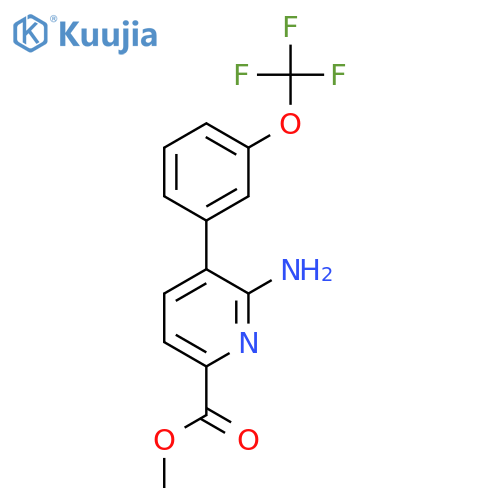 Methyl 6-amino-5-(3-(trifluoromethoxy)phenyl)picolinate structure