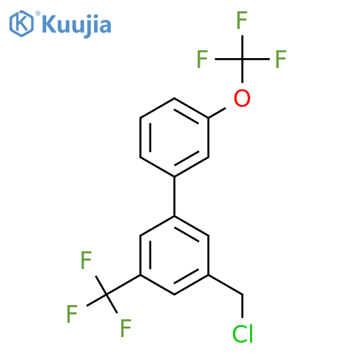 3-Chloromethyl-3'-(trifluoromethoxy)-5-(trifluoromethyl)biphenyl structure