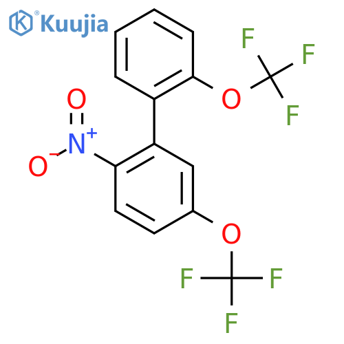 5,2'-Bis(trifluoromethoxy)-2-nitrobiphenyl structure