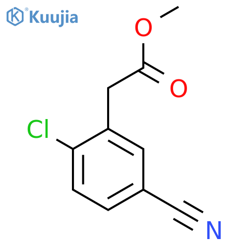 Methyl 2-chloro-5-cyanophenylacetate structure