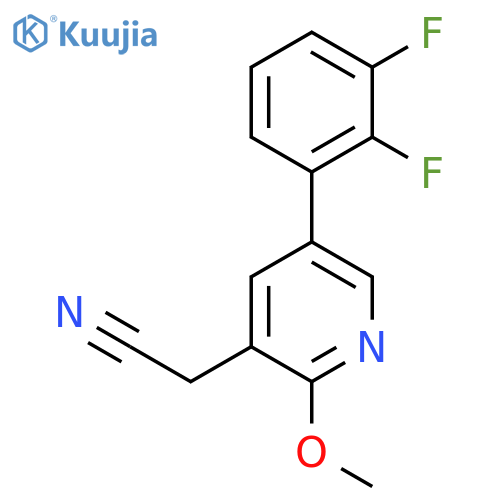 5-(2,3-Difluorophenyl)-2-methoxypyridine-3-acetonitrile structure