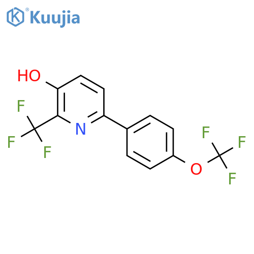 3-Hydroxy-6-(4-(trifluoromethoxy)phenyl)-2-(trifluoromethyl)pyridine structure