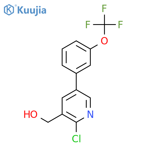 2-Chloro-5-(3-(trifluoromethoxy)phenyl)pyridine-3-methanol structure
