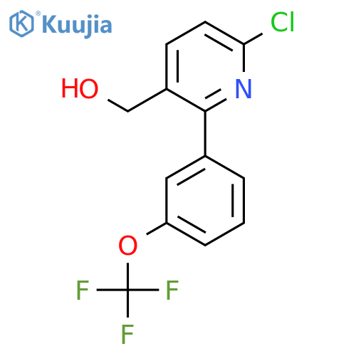 6-Chloro-2-(3-(trifluoromethoxy)phenyl)pyridine-3-methanol structure