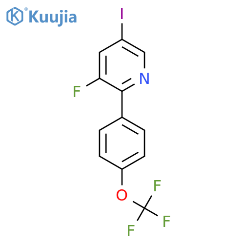 3-Fluoro-5-iodo-2-(4-(trifluoromethoxy)phenyl)pyridine structure