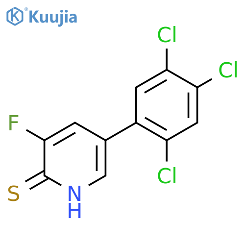 3-Fluoro-2-mercapto-5-(2,4,5-trichlorophenyl)pyridine structure