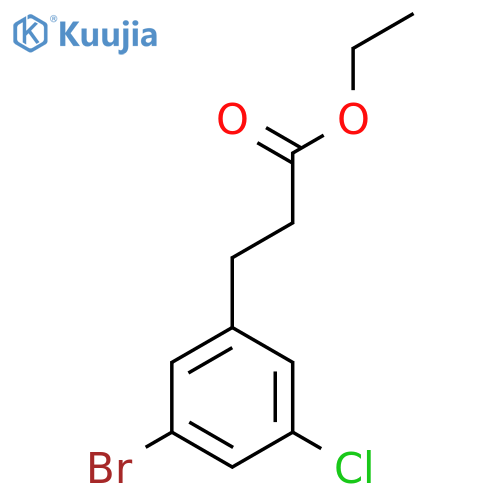 Ethyl 3-(3'-bromo-5'-chlorophenyl)propionate structure