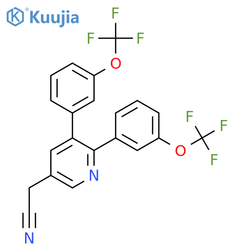 3,2-Bis(3-(trifluoromethoxy)phenyl)pyridine-5-acetonitrile structure