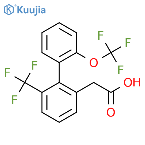 2'-(Trifluoromethoxy)-6-(trifluoromethyl)biphenyl-2-acetic acid structure