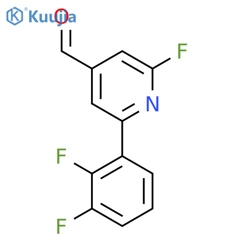 2-(2,3-Difluorophenyl)-6-fluoroisonicotinaldehyde structure