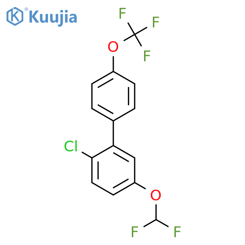2-Chloro-5-(difluoromethoxy)-4'-(trifluoromethoxy)biphenyl structure