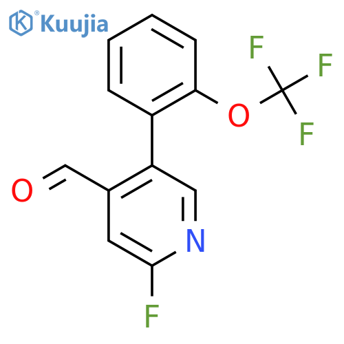 2-Fluoro-5-(2-(trifluoromethoxy)phenyl)isonicotinaldehyde structure