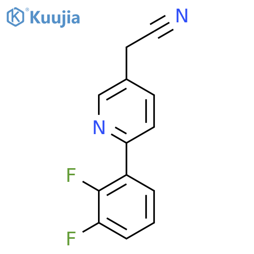 2-(2,3-Difluorophenyl)pyridine-5-acetonitrile structure