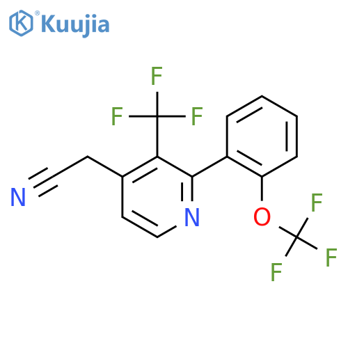 2-(2-(Trifluoromethoxy)phenyl)-3-(trifluoromethyl)pyridine-4-acetonitrile structure