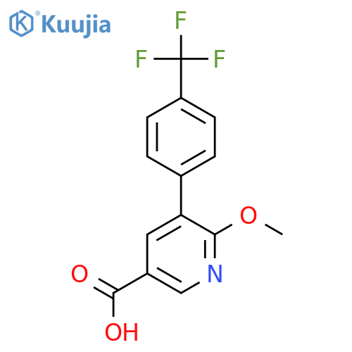 6-Methoxy-5-(4-(trifluoromethyl)phenyl)nicotinic acid structure