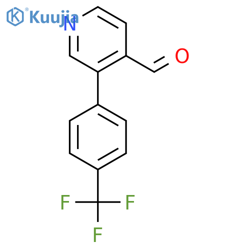 3-(4-(Trifluoromethyl)phenyl)isonicotinaldehyde structure