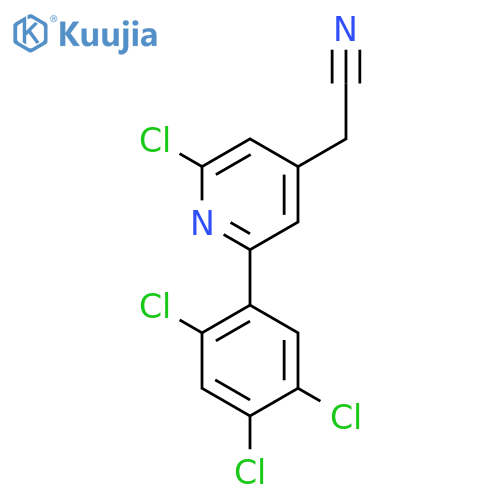 2-Chloro-6-(2,4,5-trichlorophenyl)pyridine-4-acetonitrile structure