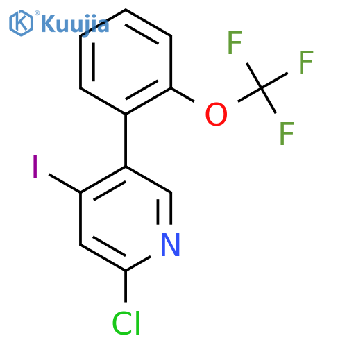 2-Chloro-4-iodo-5-(2-(trifluoromethoxy)phenyl)pyridine structure