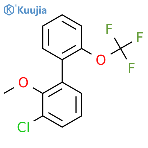 3-Chloro-2-methoxy-2'-(trifluoromethoxy)biphenyl structure