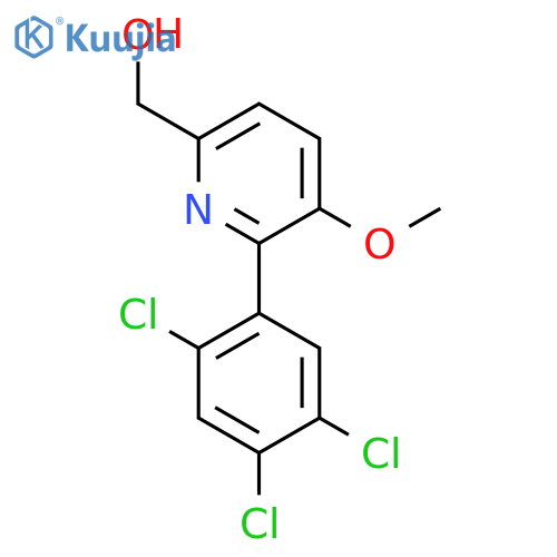 3-Methoxy-2-(2,4,5-trichlorophenyl)pyridine-6-methanol structure