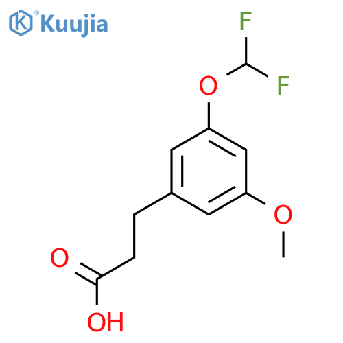 3-(3'-(Difluoromethoxy)-5'-methoxyphenyl)propionic acid structure